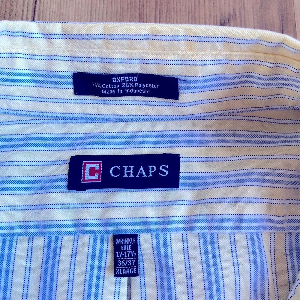 CHAPS Long Sleeve Shirt XL Men’s - Picture 2 of 11